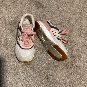 New Balance Pink and White Sneakers